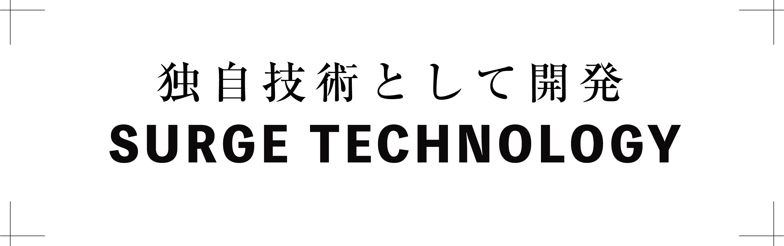 業界初の新技術 SURGE TECHNOLOGY